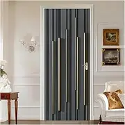 Door Stickers Creative 3D Metal Pipe Mural Door Sticker DIY Home Decor Decal Self Adhesive Wallpaper Waterproof Poster(95x215cm)