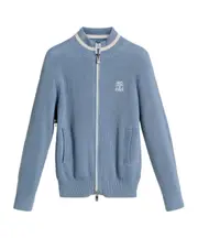 ribbed-knit cardigan 10Y Blue