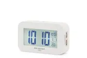RIELLY White Digital Rectangle Alarm Clock by One Six Eight London