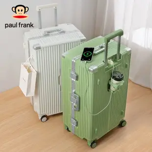 大嘴猴Paul Frank行李箱大容量多功能鋁框靜音萬向輪鋁框旅行箱~特價