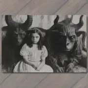 4x6" Girl Monster Weird Creepy Imaginary Friend Nightmare Scary Unusual Pets