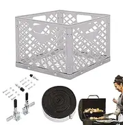Smoker Modification Kit - BBQ Stainless Steel Mod Kit Offset Smoker Modification Kit | Smoker Accessories with Charcoal Basket Sealing Gasket Mod Tool for Grill