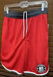 Men's Basketball Shorts by AND1 - Red/Black- Flash Cut Size S 10” Inseam