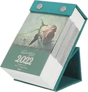 KALLORY Oil Painting Tearable Desk Calendar Academic Planner for Office Home Use Monthly Layout with Dates and Festivals Base for