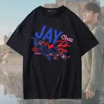 【IN STOCK】JAY周杰倫新專輯JAY CHOU 22純棉短袖T恤夏季男女同款寬鬆衣服