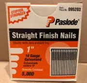 (BOX OF 5000) Paslode Galvanized Straight Finish Nails 1” Inch 16 Ga 095203