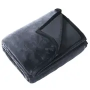 Onkaparinga Polyester Faux Mink Blanket Charcoal
