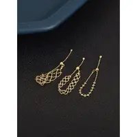 在飛比找蝦皮購物優惠-唯美手工輕珠寶訂制 18K金黃金 小花蕾絲戒指 鏤空編織軟戒
