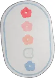 ERINGOGO Cute Cartoon Nursery Rug Non Slip Floral Mat for Play Area Soft Decorative Rug for Bedrooms and Windowsills and Play