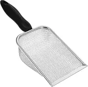 HOMOBABE Cat Litter Scoop Stainless Steel Mesh Shovel with Handle for Easy Pet Waste Cleaning Versatile Tool for Cat Litter Boxes and Trays Safe and Comfortable Grip