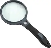 Carson SureGrip Series Hand Held or Hands Free 2X Power Magnifying Glasses for Reading, Low Vision, Inspection, Craft and Hobby Magnifiers