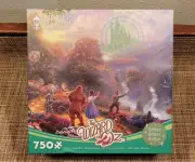 Wizard Of Oz Dorothy Discovers The Emerald City 750 Kincaid Glitter Puzzle New