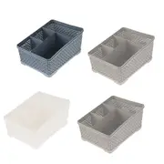 4 x Storage Organiser Basket Home Kitchen Pantry Office Container Multi Purpose