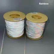 0.5mm Colorful Rainbow Reflective Flat Silk Thread for DIY Garments and Bags