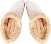 WESIEVYA 1 Pair Velvet Lined Shoe Covers Winter Warm Shoe Inserts Thick Fuzzy Insert Warm Fluffy Insoles Soft Slipper Inner Cushioned Fur Detachable Insole Slippers Fleece Lined Women Plush
