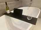 Black Hardwood Bath Caddy Tray