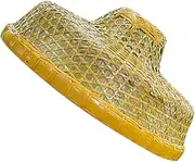 [ROMISBABA] Unisex Rope Bamboo Hat Fisherman Hat Weaving Hat Stage Performance Hat Sorting Hat