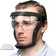 Work Protective Hood - High-Definition Face Protective Shield, PC Lenses Safety Hood | Anti Fog Work Hood Welding, Industrial Face Cover For Construction, Reusable Protective Tool For Food Processing