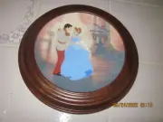 1989 Edward M Knowles Plate Cinderella Plate # 1310 D COA w/Wooden Frame