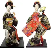 12" Japanese Folk Kimono Geisha Doll Maiko Doll Puppet Stand on Base for Decorative Home and Hotel Gifts Doll,#033,30cm/4198 (Color : #24, Size : 30cm)
