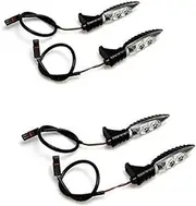 Front Rear Turning Indicator Lights 2/4pcs 12V Motorcycle Front Turn Signal Light Indicator Lamps, for R1200GS F800GS S1000RR F800R K1300S G450X F800ST Motorcycle Turn Signal Lights(BLACK 4pcs