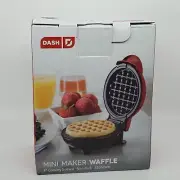 DASH Mini Waffle Maker NEW Non Stick NIB Red
