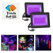 2 Pack 300W Black Lights, LED Blacklight Flood Light with Plug, IP66 Waterpro...