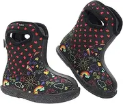[MCIKCC] Infant Unisex-Child Walking Shoes Fleece Lind Waterproof Rain Boots Lightweight Baby Boots with Adjustable Handle