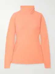 [Dries Van Noten] Dries Van Noten - Mesh Turtleneck Top - Orange - FR 42 FR 42 Orange
