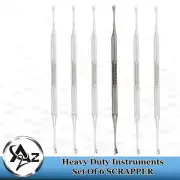 6xDental Tartar Remover Teeth Scraper Calculus Plaque Removal Tools Economy Pack