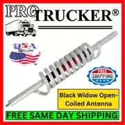 Black Widow 27" Open Coil Antenna CB Ham Silver-Red 15000 Watt 26.0-29.0 MHz