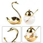 Swan Spice Glass Jar with Swan Rack Organize Your Spices with Elegance