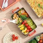 1100ml Bento Box Sauce Box Retain Freshness Office Worker Lunch Food Storage Box