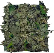 AYIN Camo Netting 3D Leafy Camouflage Net for Hunting, Tree Stands Concealment, Traping, Sunshade, Decoration, Shooting, Paint Ball and More, 5 ft X 12 ft