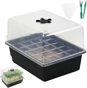 Seedling Germination Kit,Reusable Plant Growing Tray - Ventilated Growing Pot with Adjustable Humidity Dome for Indoor Garden Greenhouse Balcony