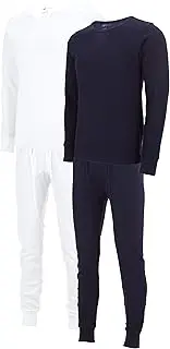 [DARESAY] Mens Thermal Long Sleeve Shirt & Pant - Base Layer for Tshirts & Jackets - Long Johns For Men Base Layer Set (2-Sets)