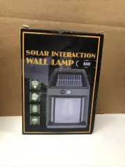 1 X SOLAR LIGHTS IN BLACK FOR GARDEN WALL FENCE OR EXTERIOR WALL
