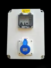 18th Edition Caravan Hook Up Unit Enclosure 1 x 16amp Socket - METERED