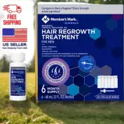 Fresh Men’s Hair Regrowth Solution, Extra Strength Minoxidil 5% (2oz x6) 6 Mo