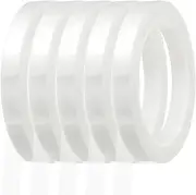 uxcell Whiteboard Tape 12mm Self Adhesive Graphic Chart Line Tape 66 Meters Grid Marking Stickers for Pinstripe Dry Erase Board Scrapbooking DIY Art Crafts, Clear, Pack of 5