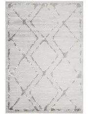 [Rug Culture] Metro Contemporary Diamond Rug Silver Grey