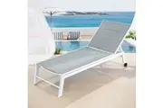 Gardeon Sun Lounger Chaise Lounge Patio Outdoor Furniture White