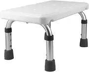 SUPVOX 1Pc Adjustable Height Shower Stool Durable Aluminum Bath Chair for Seniors Slip Legs Tool Assembly Ergonomic Design Weight Random Color