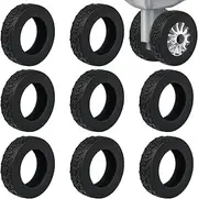 [Vinommart] 8 Pcs Luggage Wheel Covers, Silicone Luggage Wheel Protector, Suitcase Wheel Covers for Luggage Wheels Replacement (Black), Black, Middle