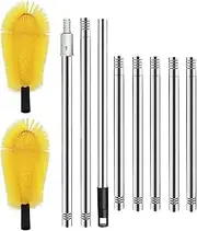 YAVQVIN Telescopic Gutter Cleaning Tools, Flexible Brush Head Gutter Cleaner Efficient Design, Safe Gutter Cleaning Tool Easy Maintenance for Stray Toys Debris