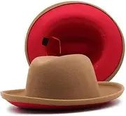 [HEYDHSDC] Hat Male Fedora Hats for Women White Luxury British Style Autumn Winter Church Party Performance Caps Wide Brim Wool Felt Hats