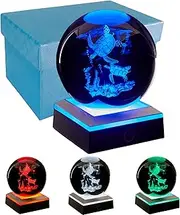 3.15 inch Sea Turtle Crystal Ball Lamp, 3D Crystal Night Light with LED Colorful Lighting Touch Base, Sea Turtle Model Lamp, Home Room Decor, Gift Box Packaging (sea Turtle)