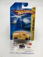 2008 Hot Wheels New Models #7 Custom 77 Dodge Van Yellow 43E