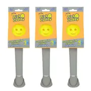3PK Scrub Daddy Dish Daddy Silver Sponge Holder Kitchen Counter Sink Storage
