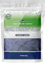 MYOC Sodium Hydroxide Flakes | Caustic Soda Lye | 2 kg Pack | For Soap Making, Cleaning & DIY
